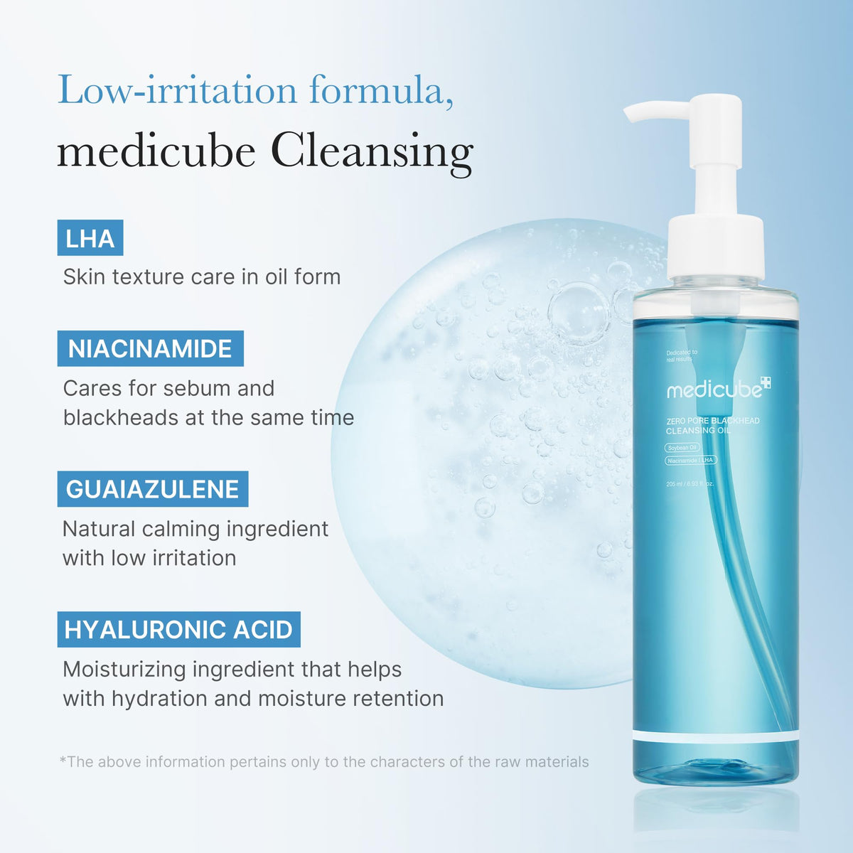 medicube Cleansing Oil Zero Pore Blackhead 205ml with pump