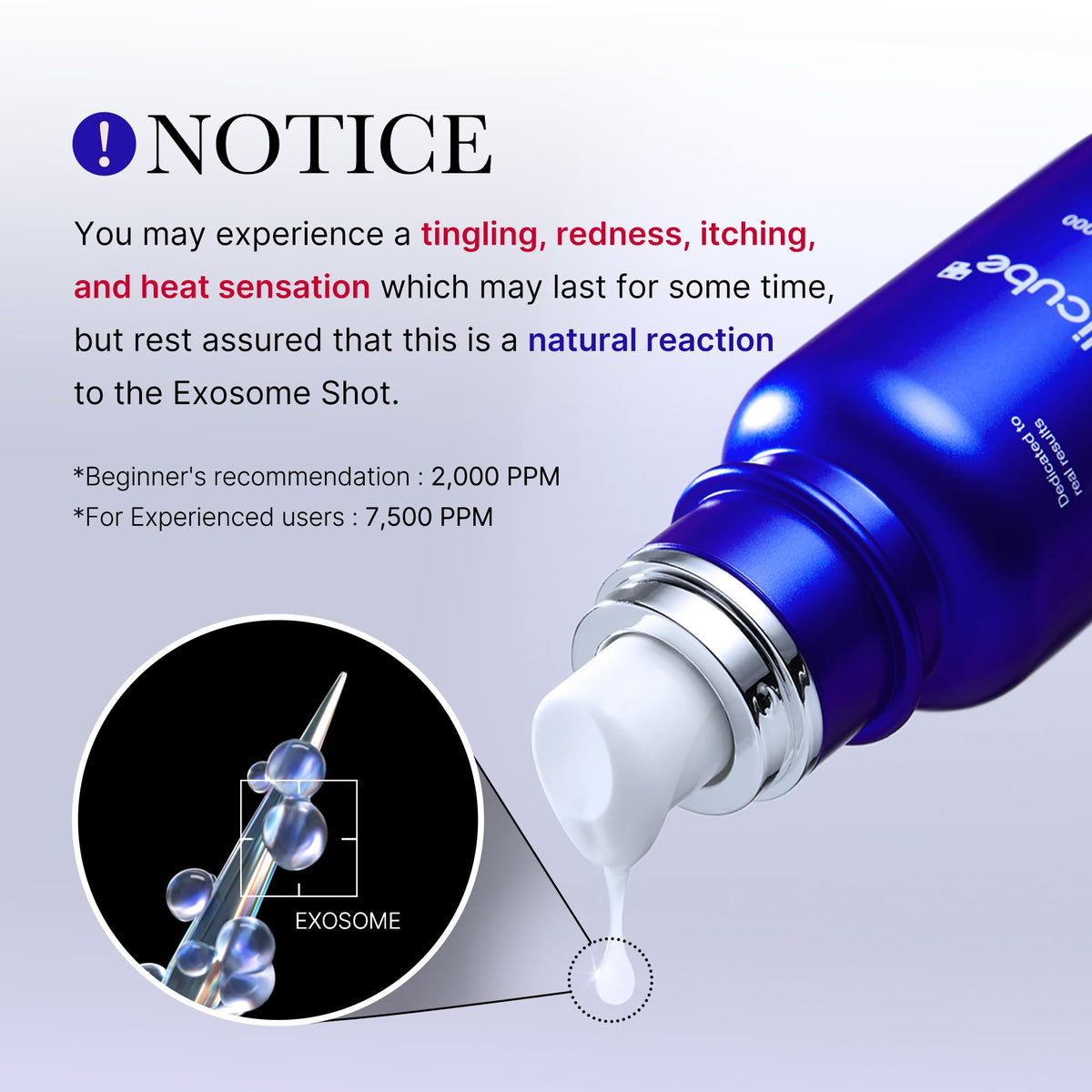 medicube Exosome Shot Zero Facial Serum close-up of applicator