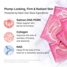 medicube Jelly Eye Mask PDRN Pink Collagen application on under eyes