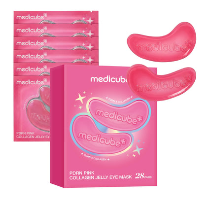 medicube Jelly Eye Mask PDRN Pink Collagen front view of packaging