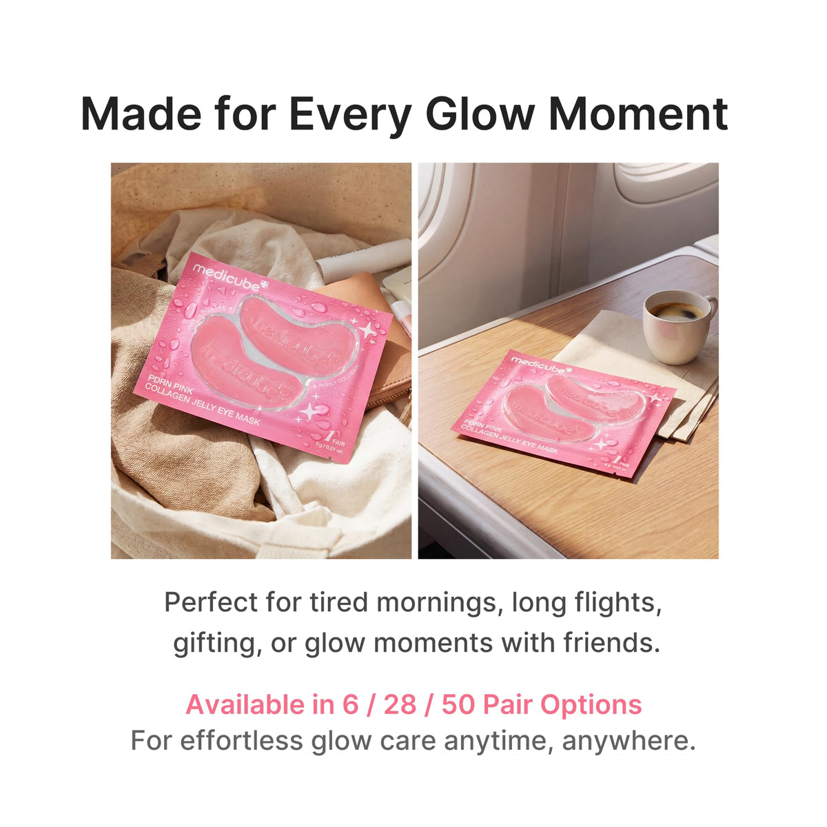 medicube Jelly Eye Mask PDRN Pink Collagen in use