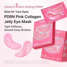 medicube Jelly Eye Mask PDRN Pink Collagen individual eye patch close-up