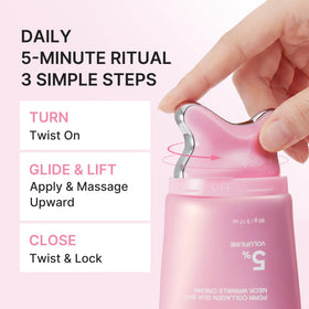 medicube PDRN Collagen Gua Sha Neck Cream with gua sha head
