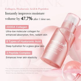 medicube PDRN Pink Collagen Exosome Serum texture on hand