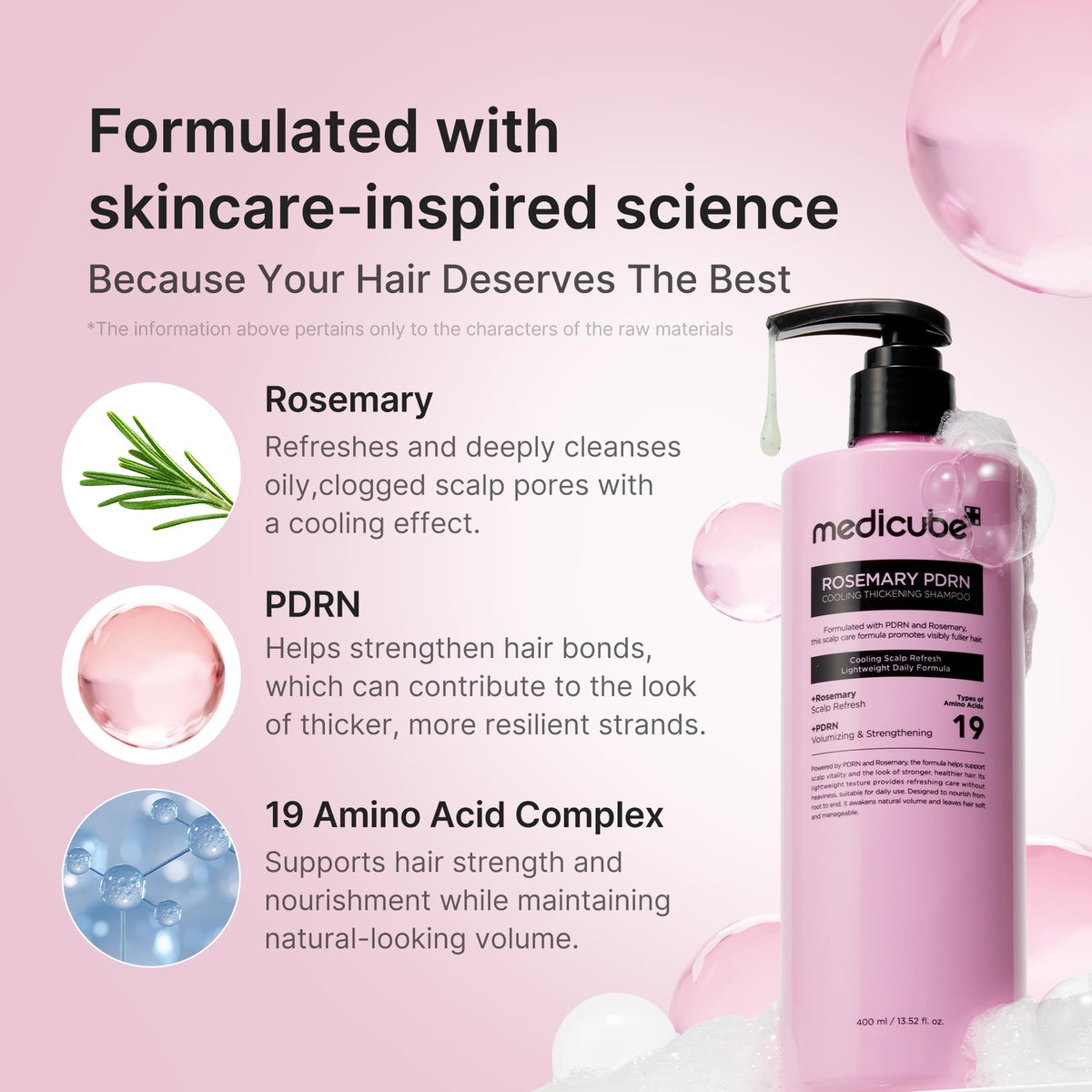 medicube Rosemary PDRN Shampoo texture close-up