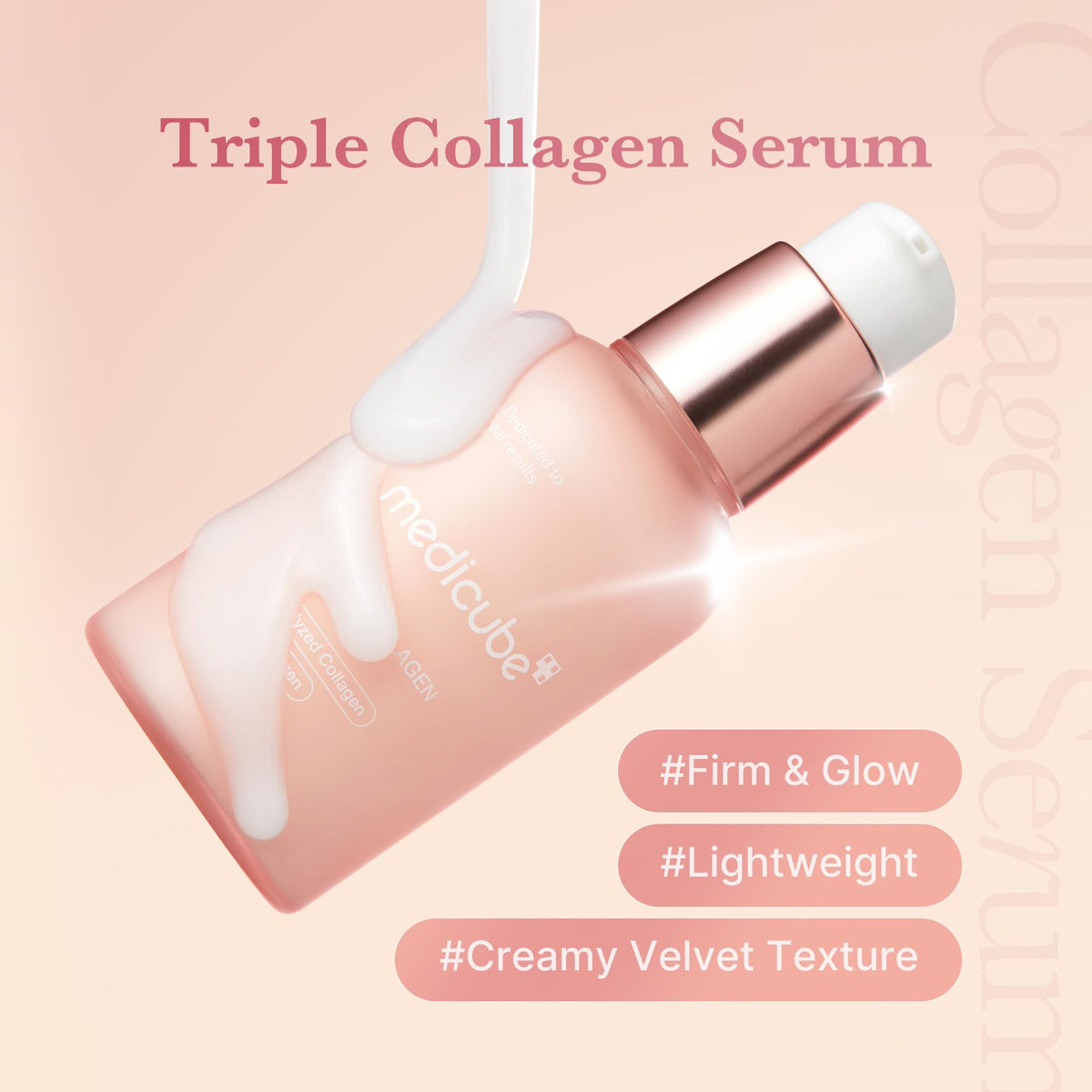 Medicube Triple Collagen Serum bottle close-up