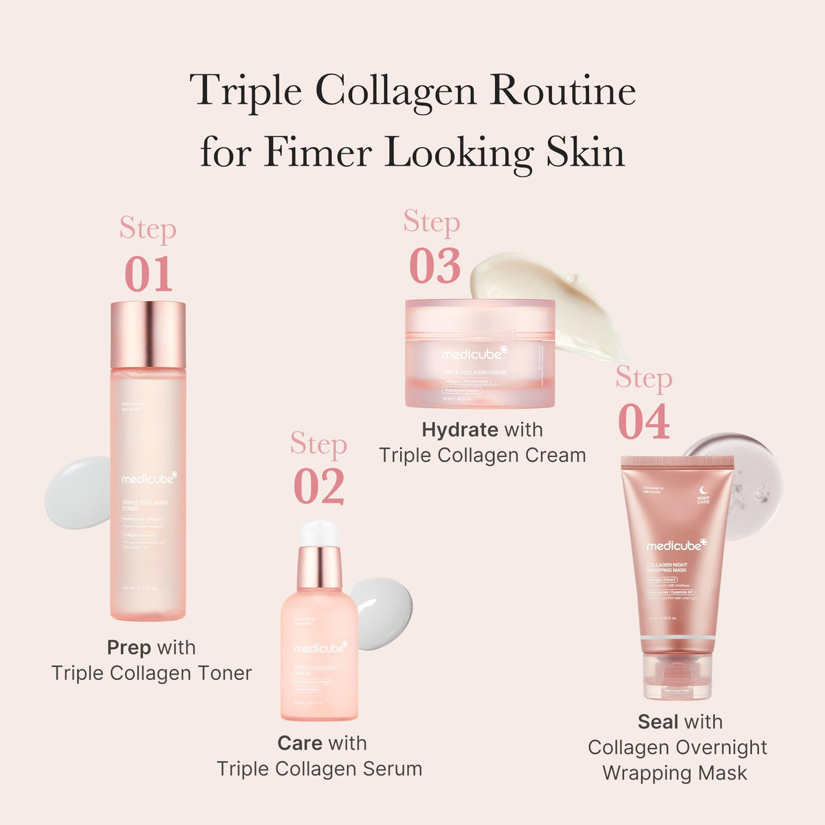 Medicube Triple Collagen Serum texture on hand