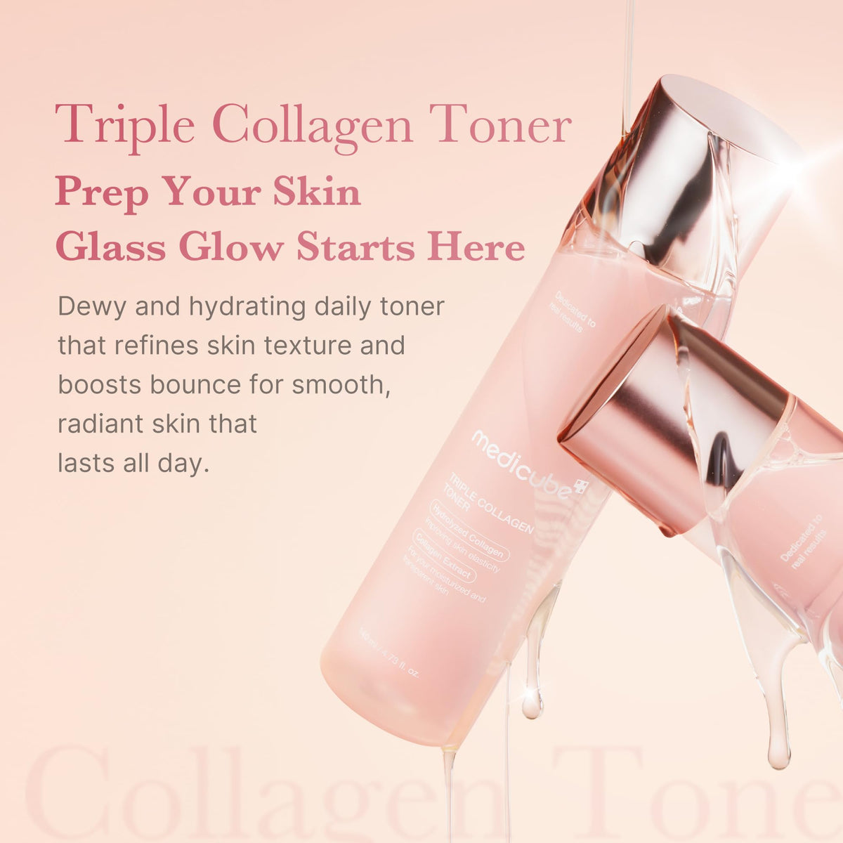 Medicube Triple Collagen Toner bottle with cap