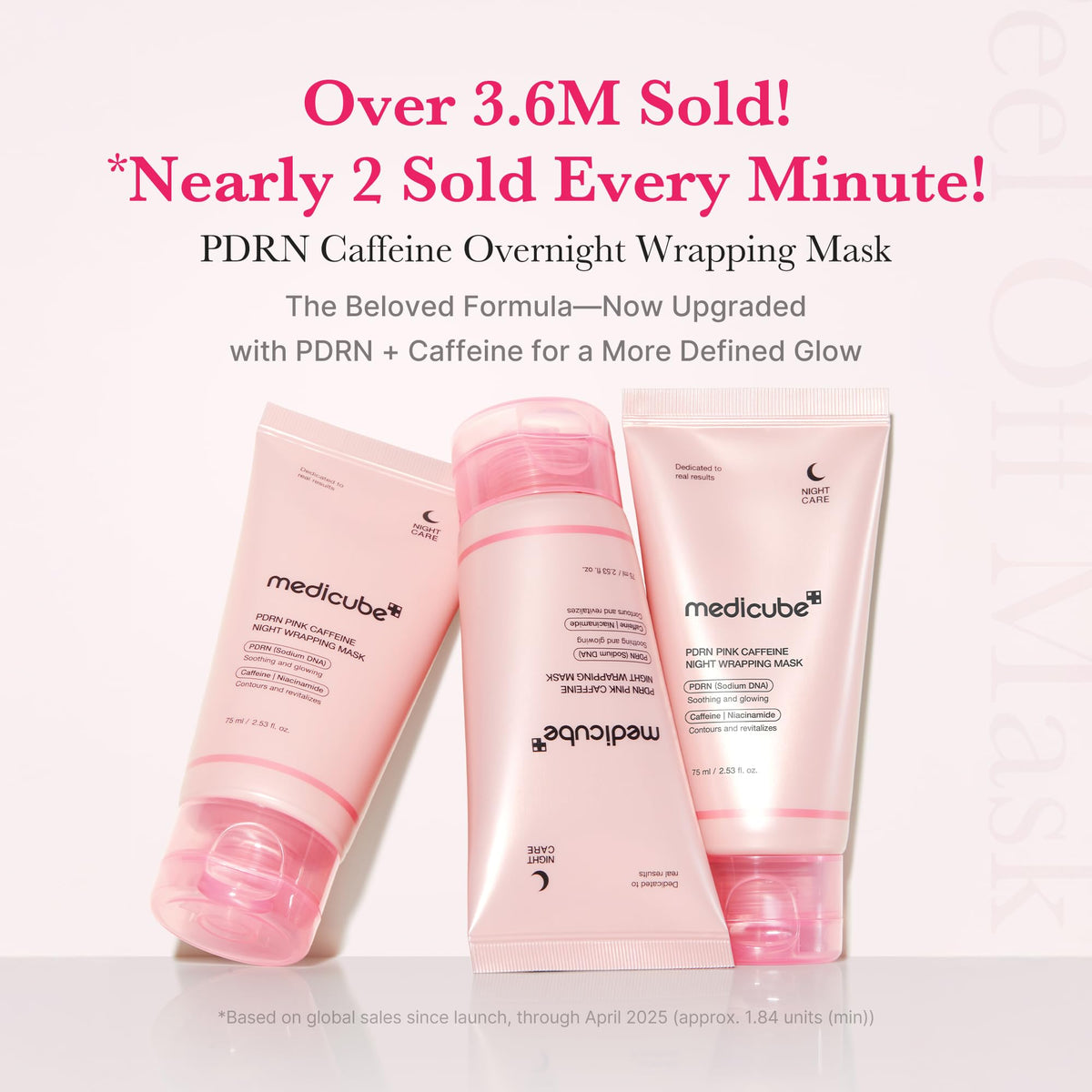 medicube Wrapping Mask PDRN Caffeine application on skin