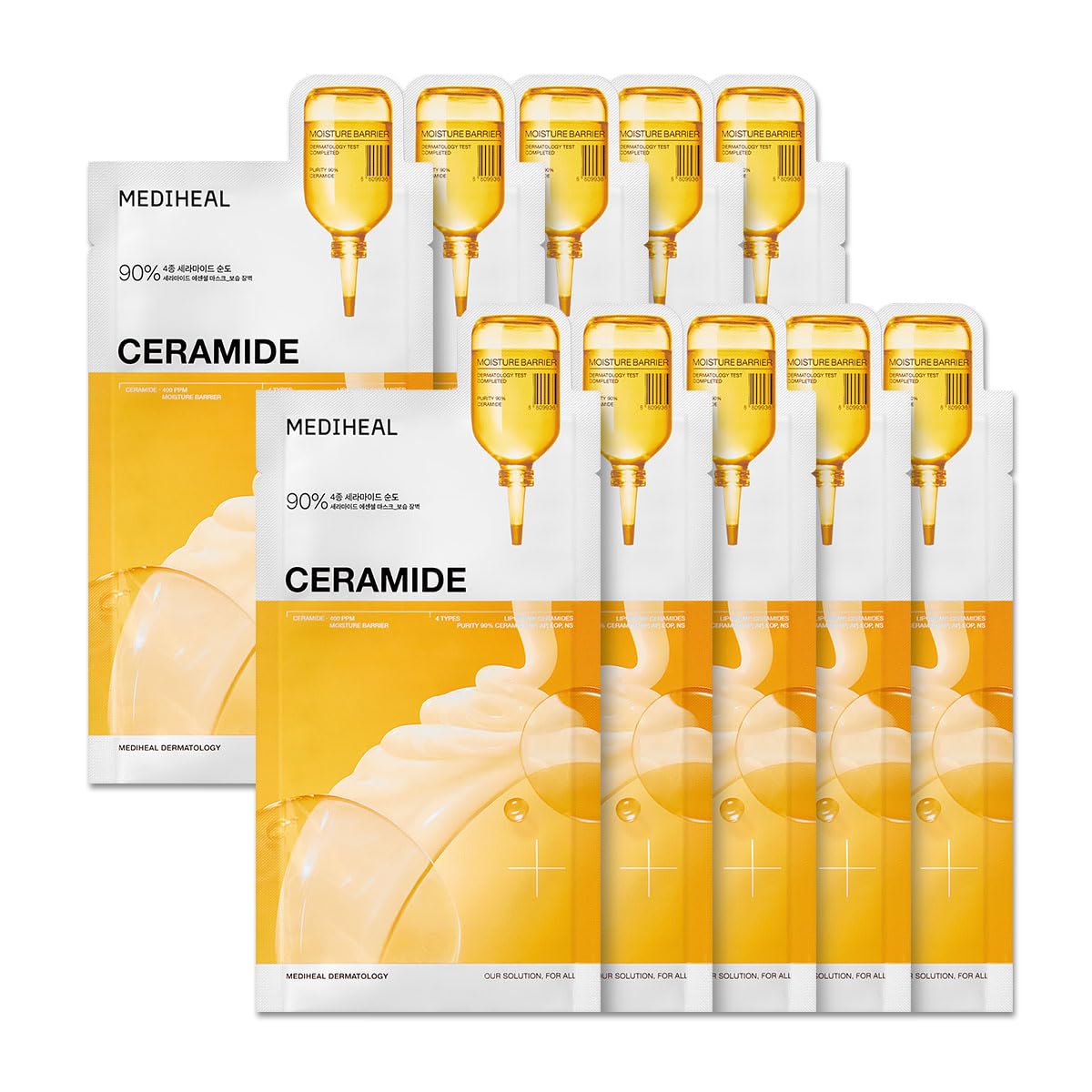 MEDIHEAL Ceramide Essential Face Sheet Mask front view with packaging