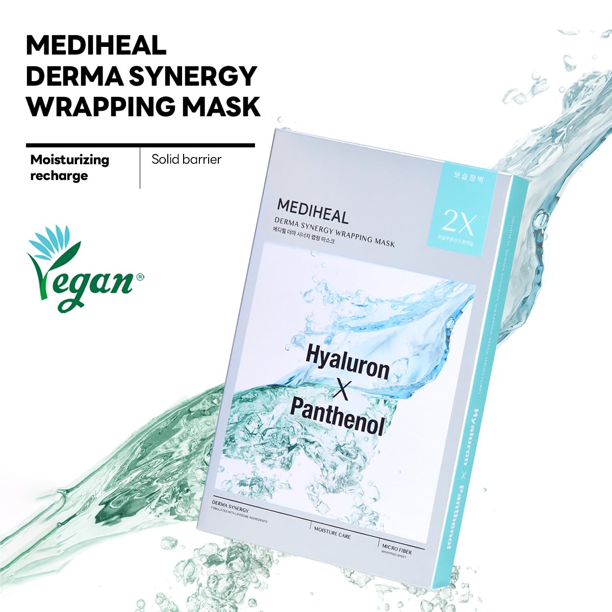 MEDIHEAL Derma Synergy Wrapping Mask application on model