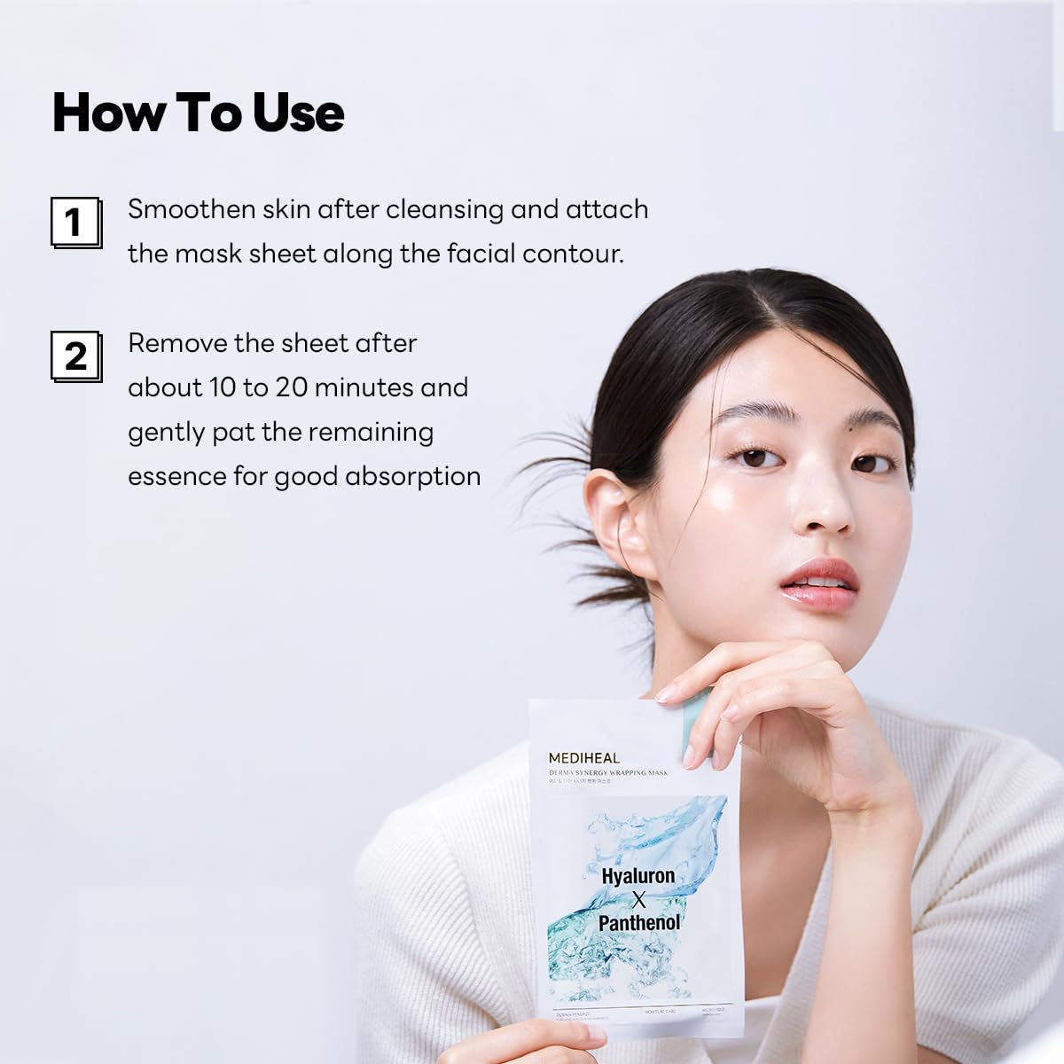 MEDIHEAL Derma Synergy Wrapping Mask texture close-up