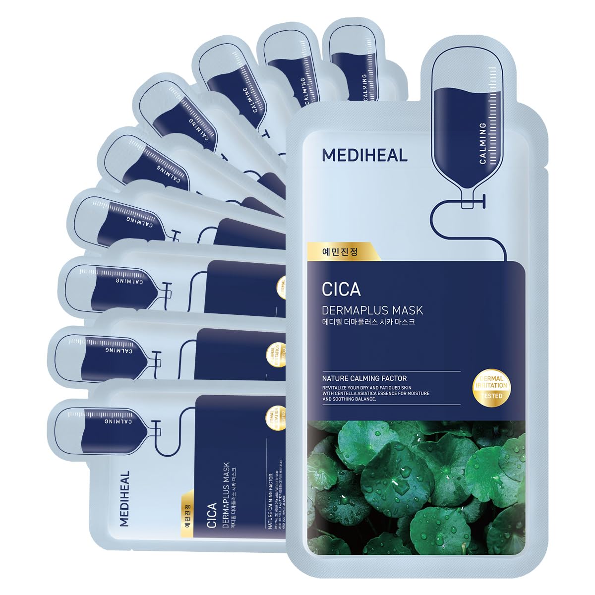 MEDIHEAL Dermaplus Cica Daily Calming Mask packaging front view