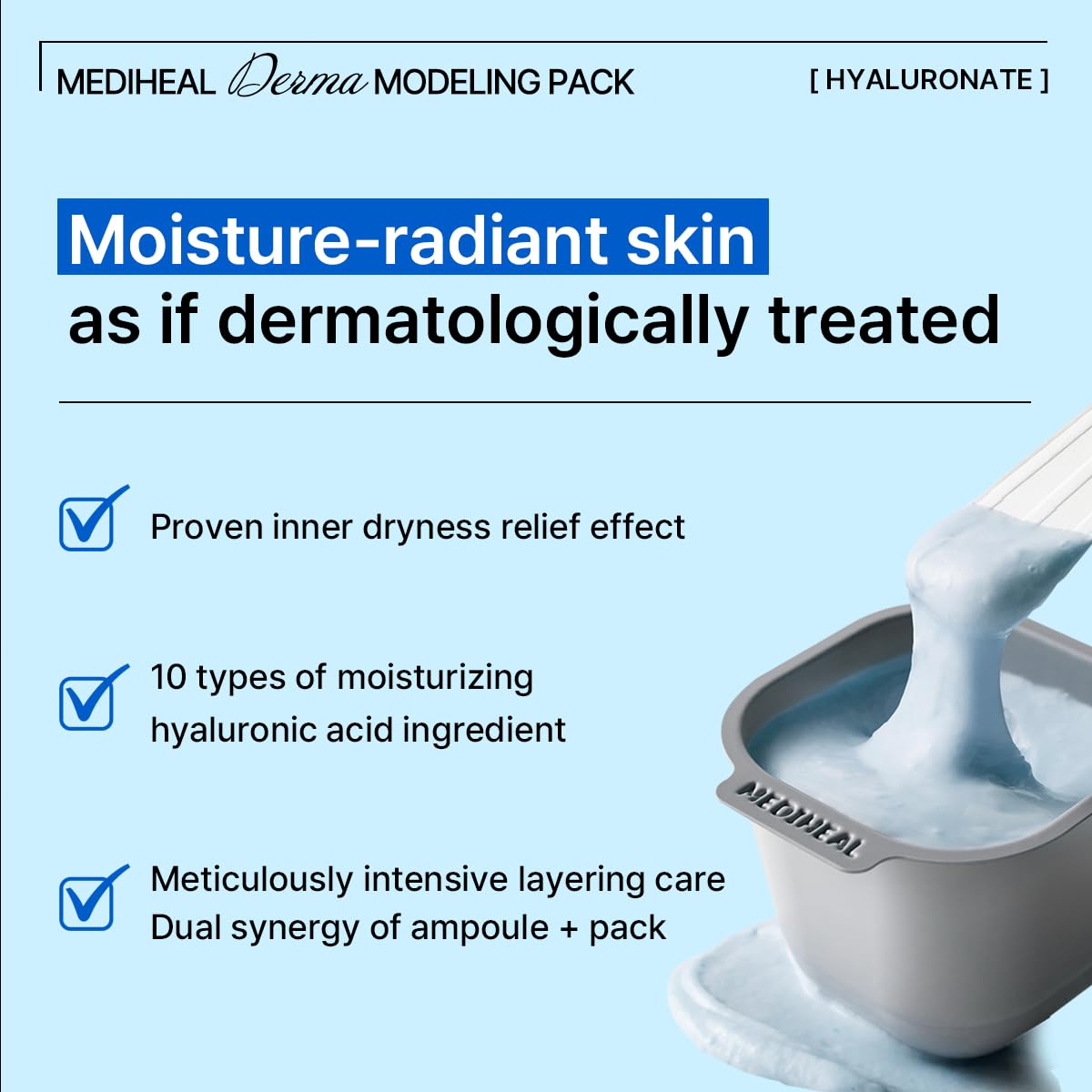 MEDIHEAL Hyaluronate Derma Modeling Pack packaging