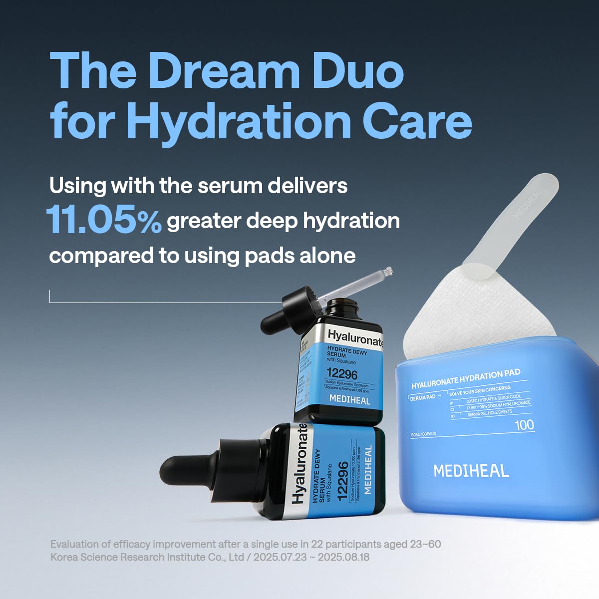 MEDIHEAL Hyaluronate Hydration Toner Pads opened with pads visible