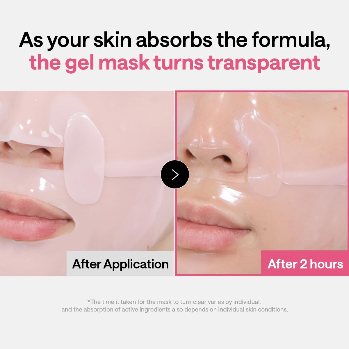 MEDIHEAL Hyper Collagen Mask application on model's face