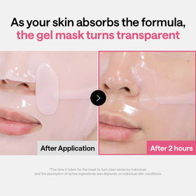 MEDIHEAL Hyper Collagen Mask applied on a model's face