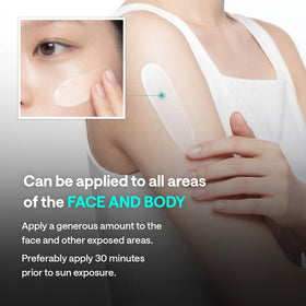 MEDIHEAL Madecassoside Moisture Sun Serum SPF 50+ application on skin