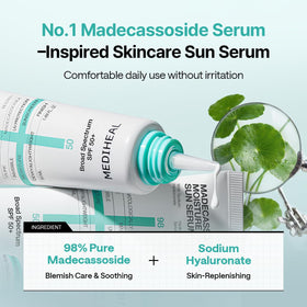 MEDIHEAL Madecassoside Moisture Sun Serum SPF 50+ texture close-up