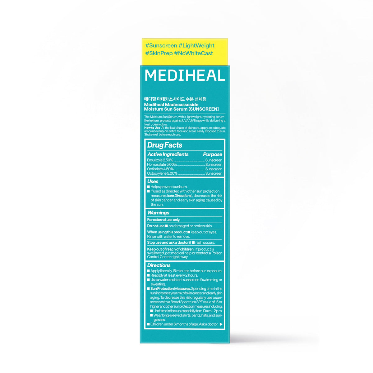 MEDIHEAL Madecassoside Moisture Sun Serum SPF 50+ with makeup