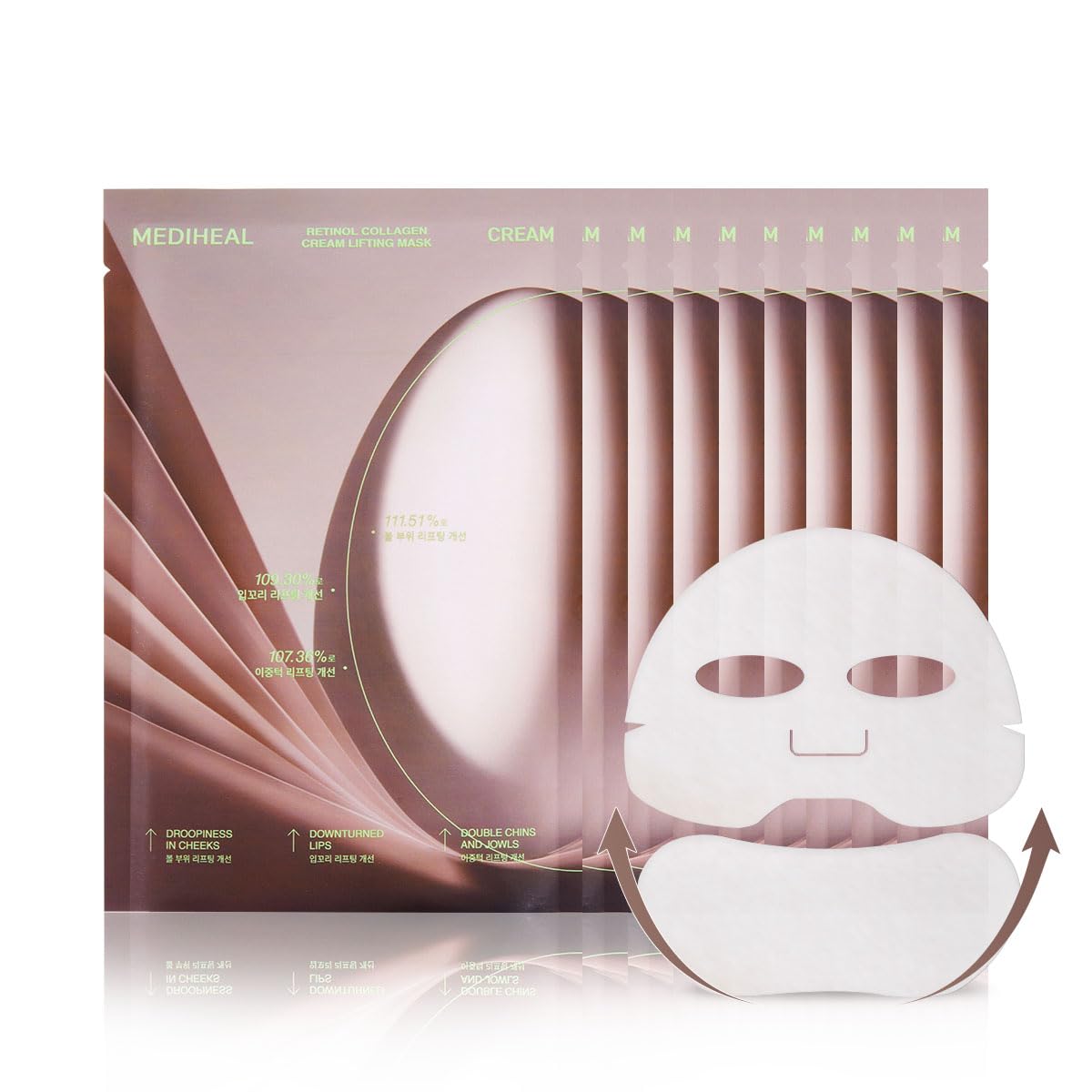 MEDIHEAL Retinol Collagen Cream Lifting Mask front packaging