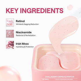 MEDIHEAL Retinol Collagen Eye Patches showing application areas