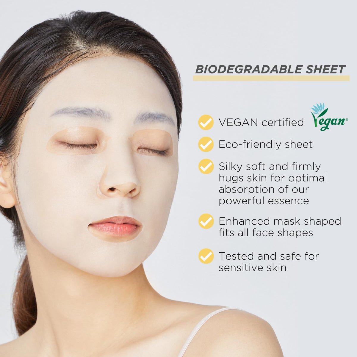 MEDIHEAL Vita Essential Face Mask application on model