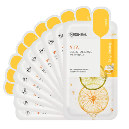 MEDIHEAL Vita Essential Face Mask front view with packaging