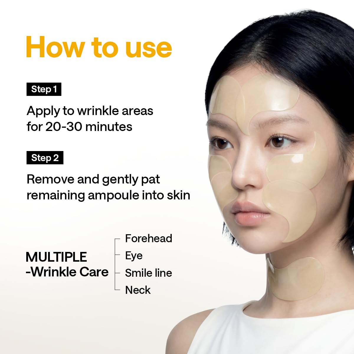 MEDIHEAL Vitamin & Collagen Under Eye Patches in use