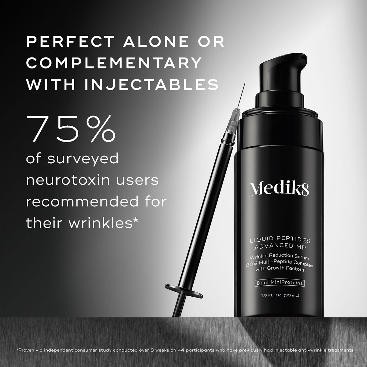 Medik8 Liquid Peptides Advanced MP product on vanity