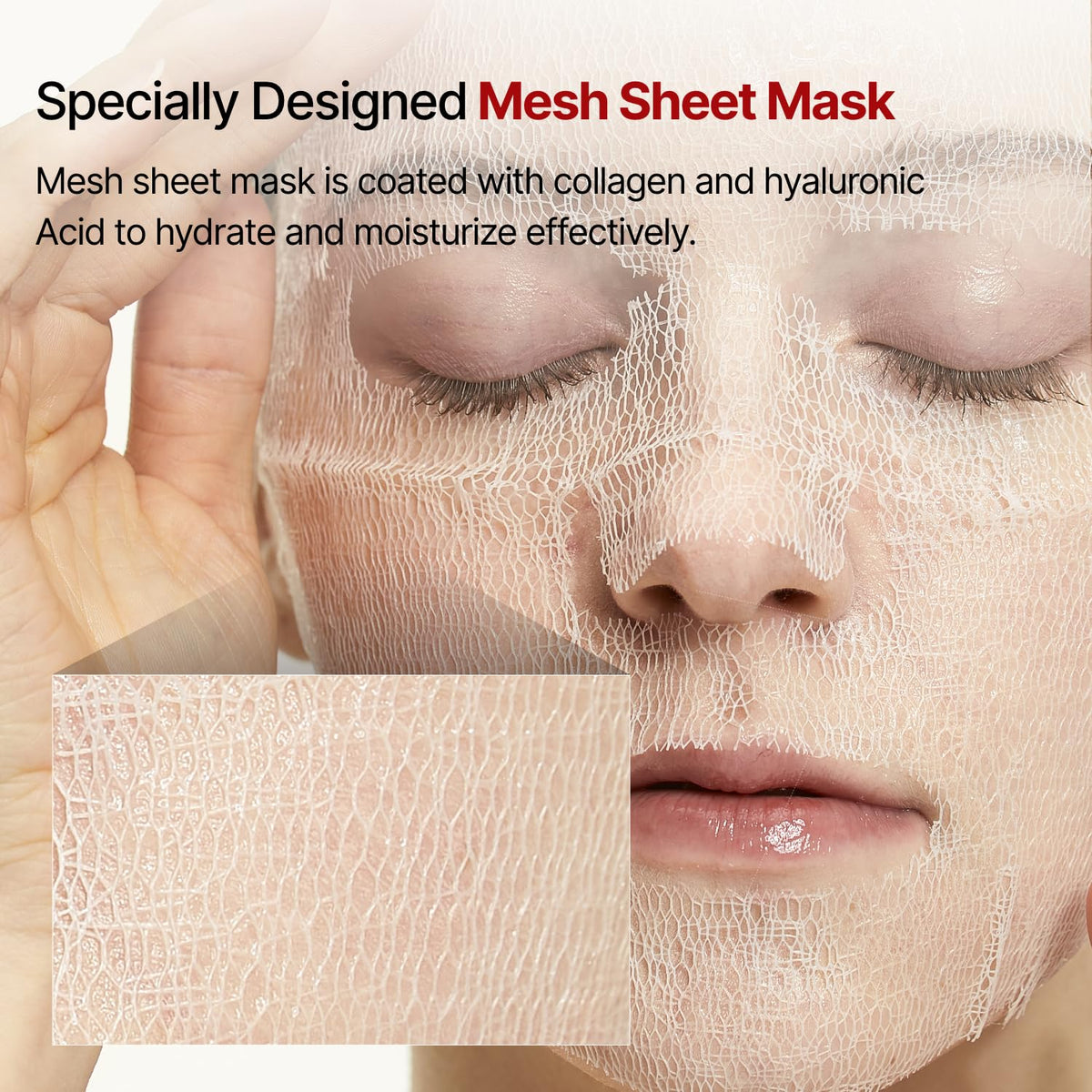 MEDITHERAPY Wrinkle-fit Mask application on skin