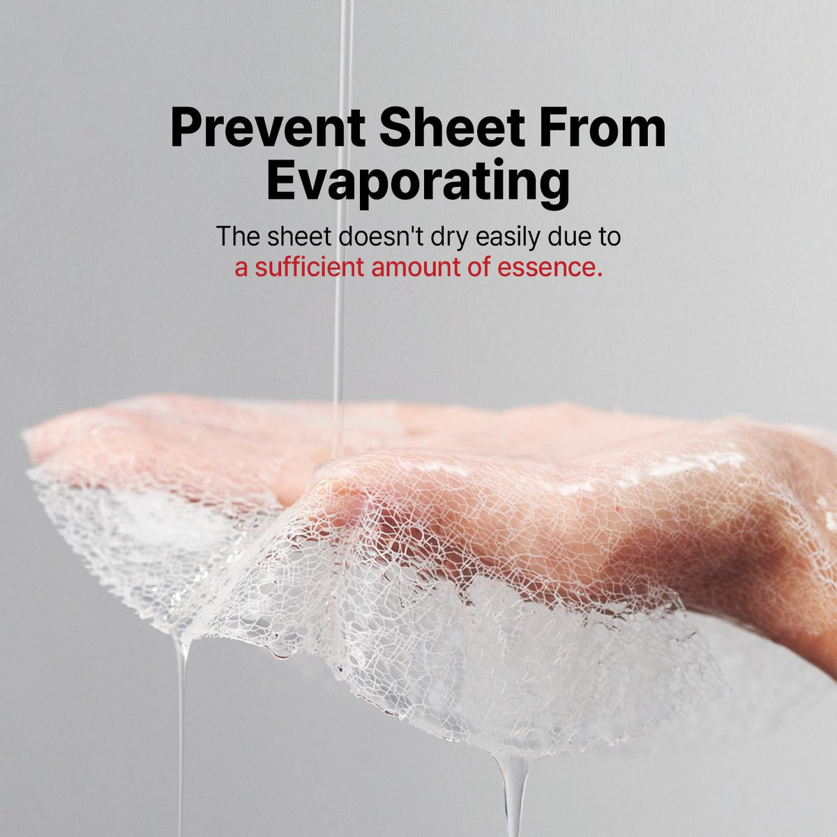 MEDITHERAPY Wrinkle-fit Neck Mask showing its mesh sheet design