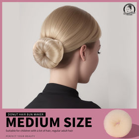 Medium hair donut bun maker from Teenitor