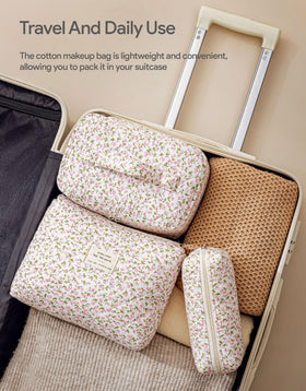 Medium HBselect makeup bag with floral pattern