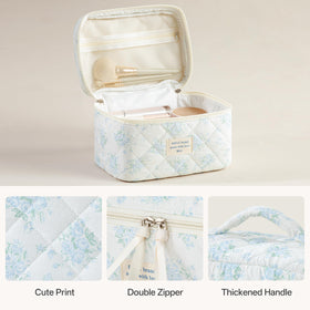 Medium HBselect Quilted Makeup Bag side view