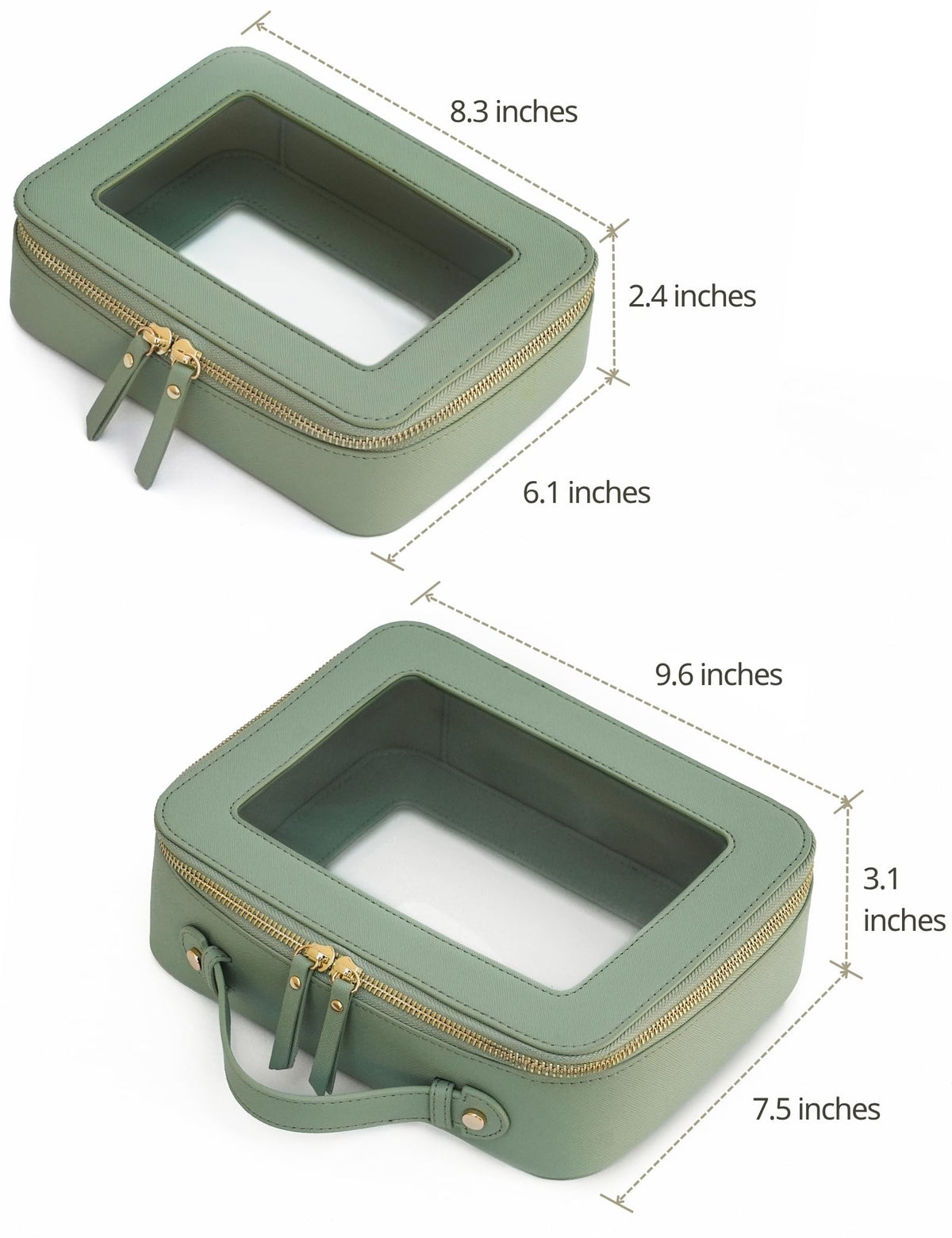 Medium Popvibe Clear Toiletry Bag with zipper