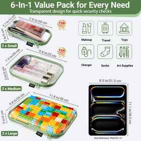 Medium YQBRAO pouch displaying tech gadgets inside