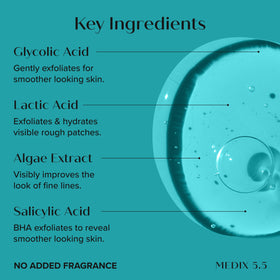 Medix 5.5 10% AHA Exfoliating Serum dropper with serum visible