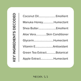 Medix 5.5 Coconut Body Lotion applied on skin