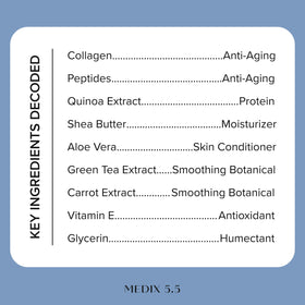 Medix 5.5 Collagen Cream texture on a hand