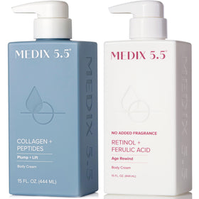 Medix 5.5 Firming Retinol Body Lotion and Collagen Peptides Cream Set front view