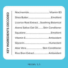 Medix 5.5 Niacinamide Face Moisturiser on a countertop