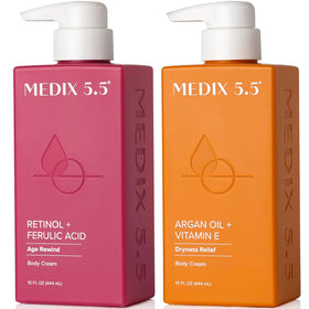 Medix 5.5 Retinol Body Lotion front view with packaging