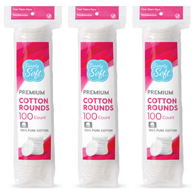 Medline Simply Soft Cotton Rounds 300 count front view packaging