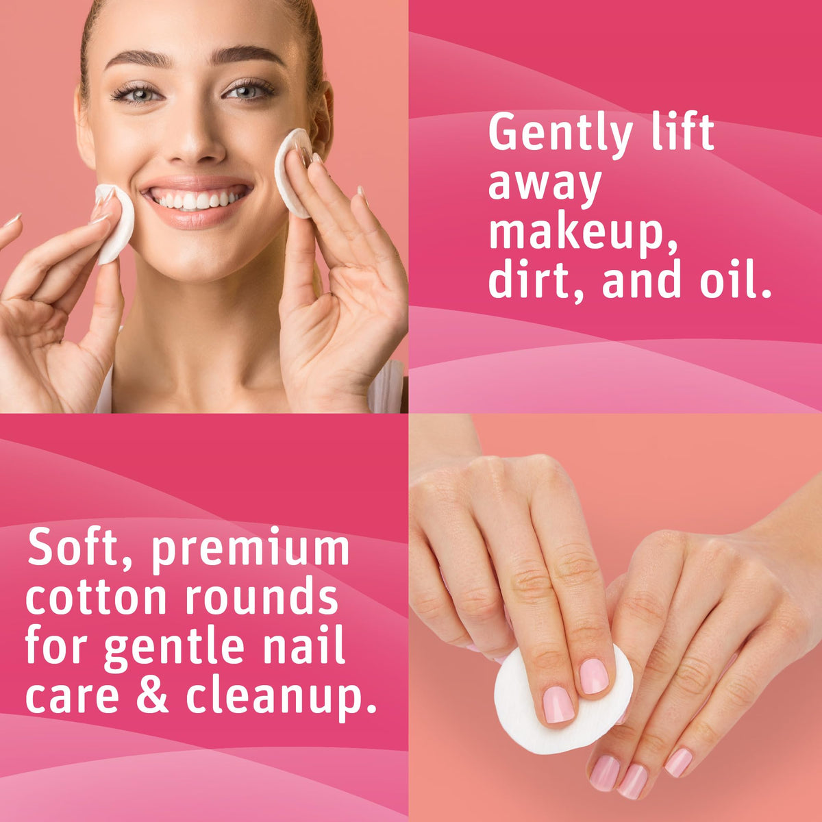 Medline Simply Soft Cotton Rounds gentle on skin application