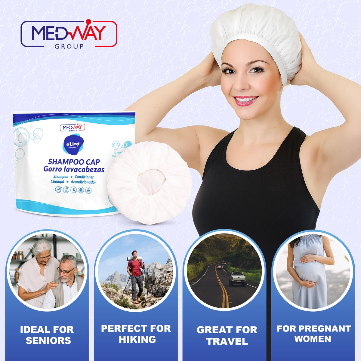 MedVance Rinse Free Shampoo Cap packaging details