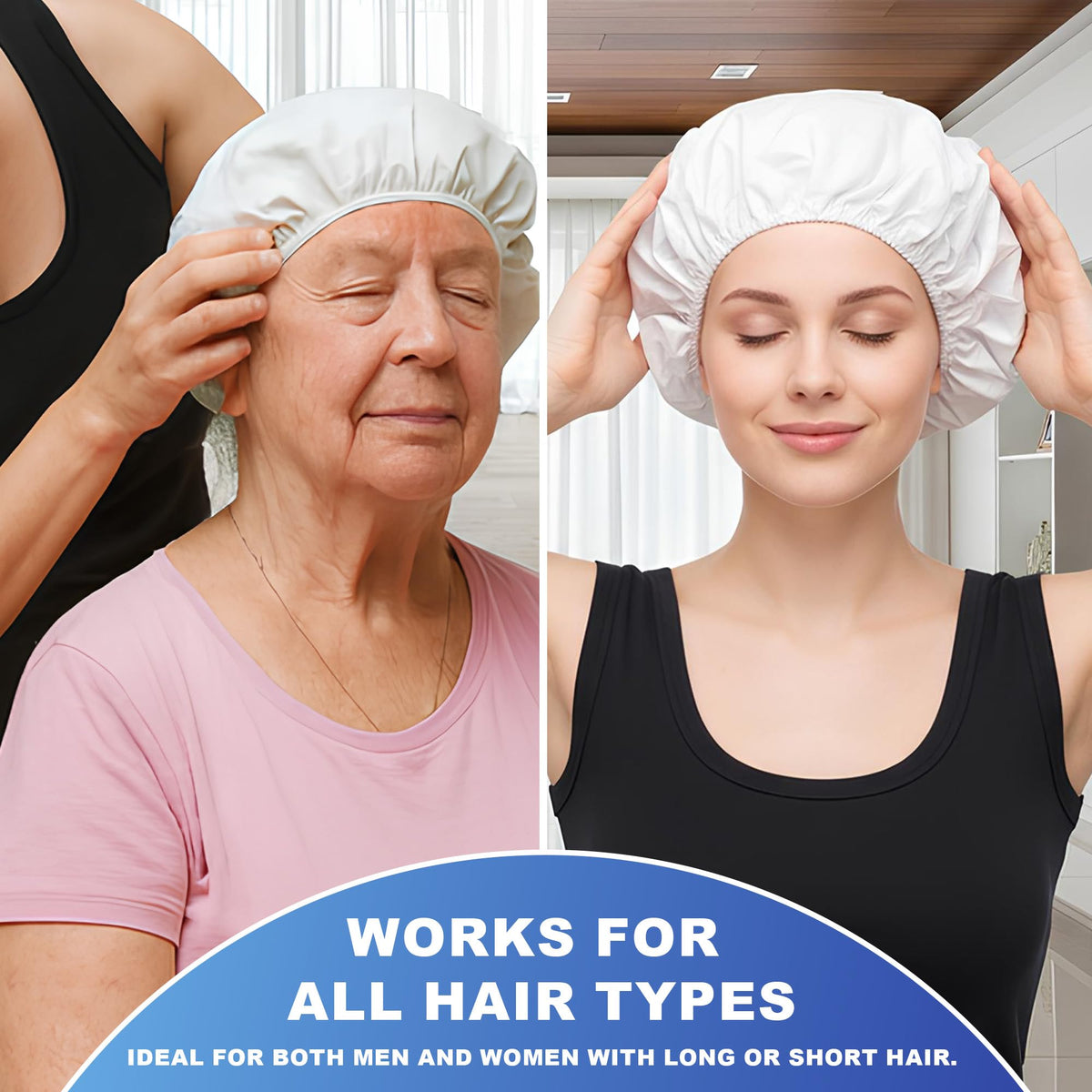 MedVance Rinse Free Shampoo Cap showing easy application process