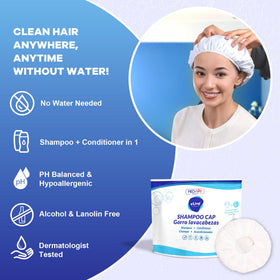 MedVance Rinse Free Shampoo Cap side view showing fabric lining