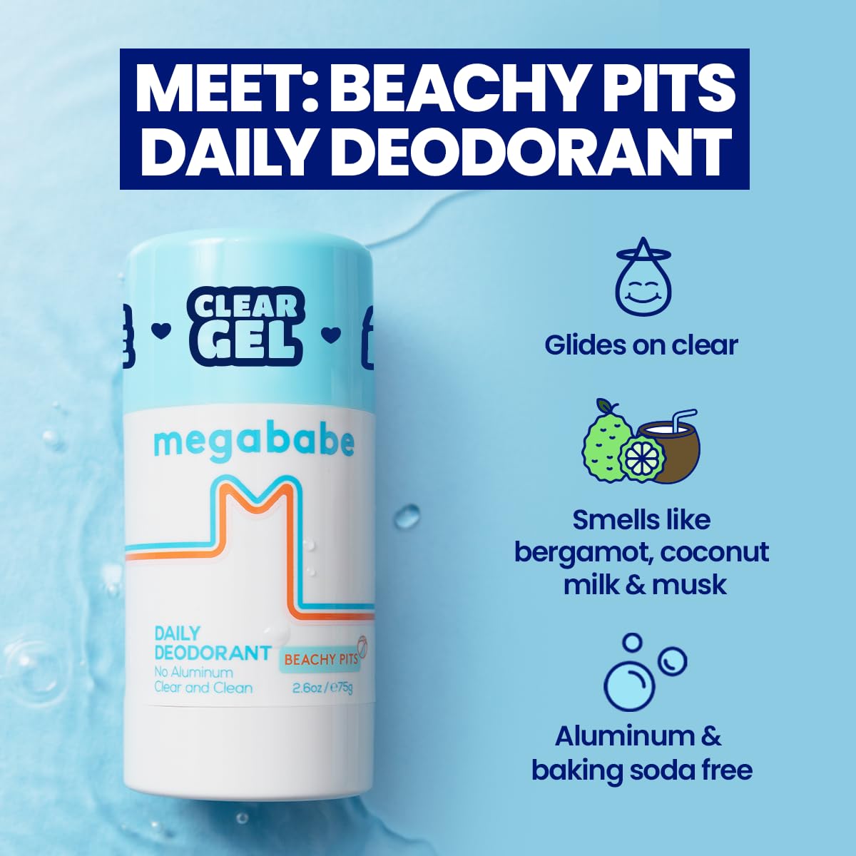 Megababe Beachy Pits Deo Sea Breeze packaging