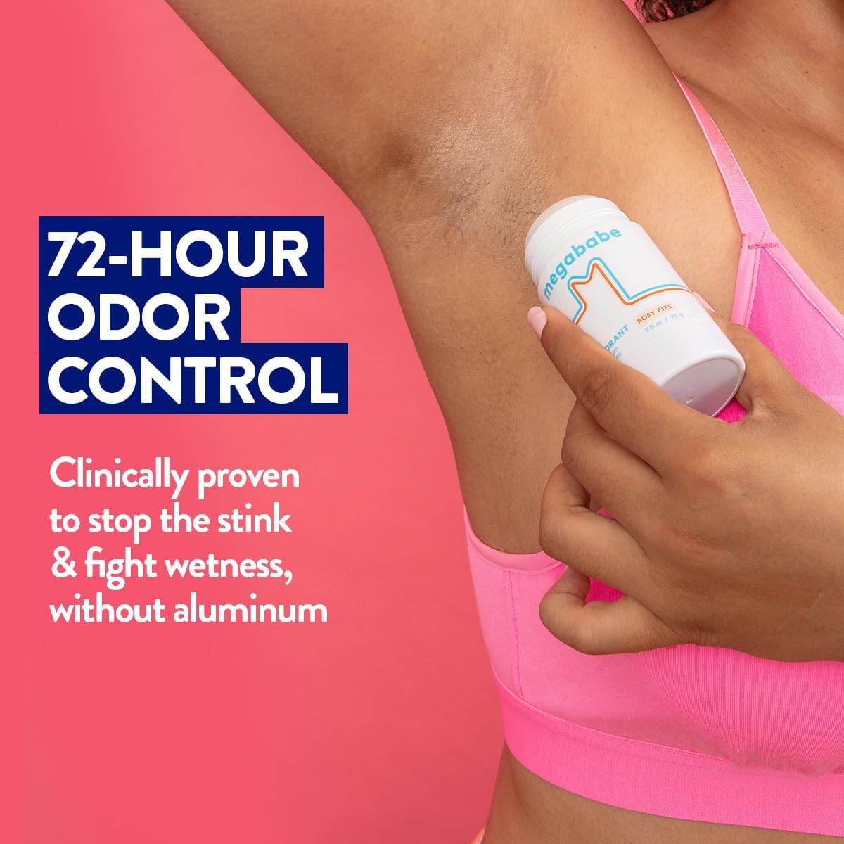 Megababe Rosy Pits Deodorant application on skin